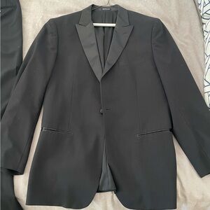 Men’s Black Tuxedo Jacket (40R) & Pants (34x30)